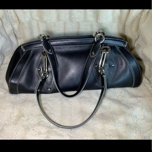 COLE HAAN “Trinity” Black Leather Purse
